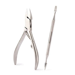 Simply Foot Ingrown Toenail Kit – Includes a Stainless Steel Toenail Nipper and a Stainless Steel Dual-Ended File – Easy to Use Foot Care Tools for DIY Pedicures – Ideal for Men and Women