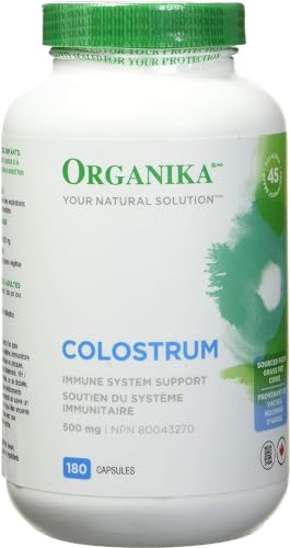 Organika Colostrum (Bovine)- Immune Support, Grass-Fed- 180caps