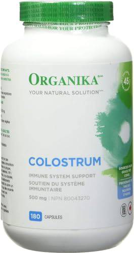 Organika Colostrum (Bovine)- Immune Support, Grass-Fed- 180caps