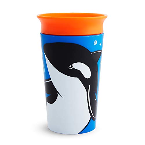 Munchkin Miracle 360 Wild Love Sippy Cup, 9 Ounce, Orca