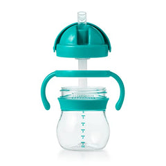 Oxo Tot 1 Transitions Straw Cup With Removable Handles, Teal, 6 Ounce