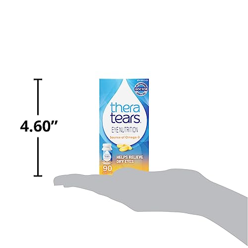 Thera Tears Nutrition Capsules for Dry Eyes - 90 Count - Eye Treatment With Omega-3