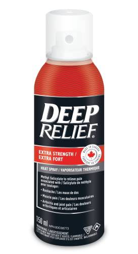 Deep Relief Extra Strength Heat Pain Relief Spray, Relieve Sore Muscles and Joints, 150ml