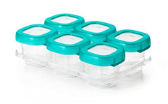 OXO Tot Baby Blocks Food Storage Containers, Teal, 2 Ounce