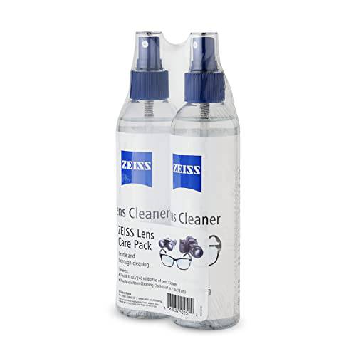 ZEISS Lens Cleaning Solution Kit (8 fl. oz. 2 pk.) 2 Bottles of Lens Cleaner, 2 Microfiber Cleaning Cloths