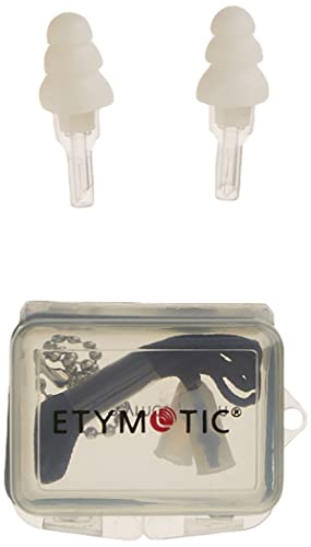 Etymotic Research ER20 High-Fidelity Earplugs, White with Clear Stem, 1 Pair Large Fit