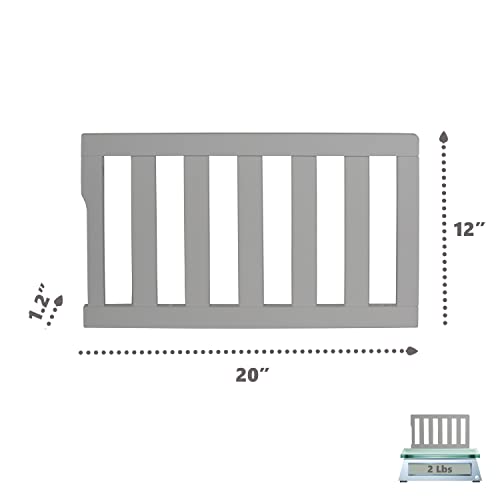 Dream On Me Universal Convertible Crib Toddler Guard Rail, Pebble Grey