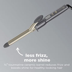 Conair Infiniti Pro Nano Tourmaline Ceramic Curling Iron (3/4"), 1 Count, Black/Silver, CD106NN