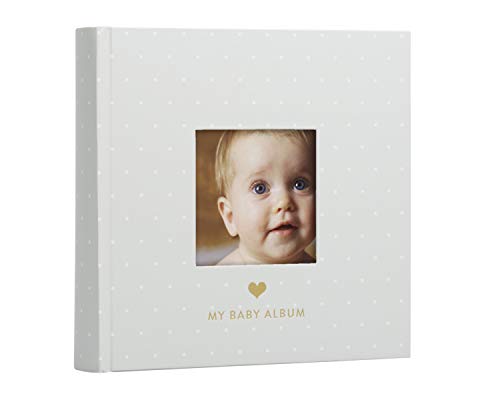 Pearhead Pearhead Baby Photo Album, Gray/White Polka Dots