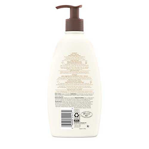 Aveeno Tone and Texture Daily Renewing Lotion, Fragrance-Free, Dry Skin & Keratosis Pilaris, Oat Extract, Vitamin B3, 532-mL