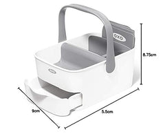 OXO Tot - Diaper Caddy with Changing Mat - Portable for Baby Diaper Changing Anytime, Anywhere - Gray