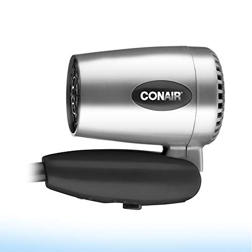Conair 124AC 1600 Watt Compact Travel Hair Dryer with Folding Handle