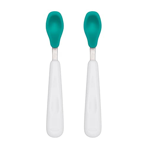 OXO Tot Feeding Spoon Set With Soft Silicone, Teal