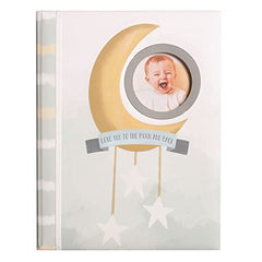 C.R Gibson B2-23934 Love You to the Moon and Back Gender Neutral Baby Memory Book, 8.8'' W x 11.2'' H