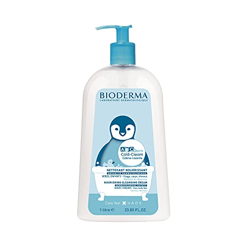 Bioderma ABCDerm Cold Cleansing Cream and Moisturizing Body Wash, 33.4 Fl Oz