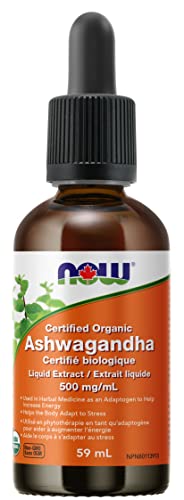 NOW Supplements Organic Ashwagandha Liquid Extract, 59mL