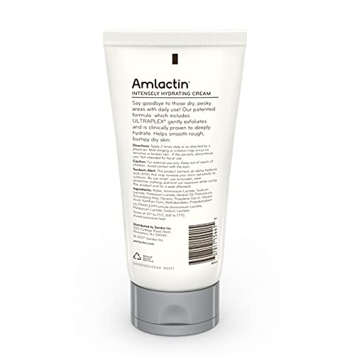 AmLactin Ultra Smoothing Intensely Hydrating Cream, Moisturizing Cream and Hand Moisturizer for Dry Skin - 4.9 Oz Tube (packaging may vary)