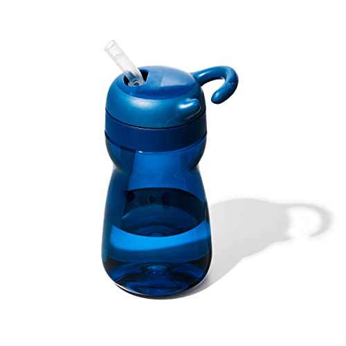 OXO Tot - 12oz Adventure Water Bottle - Spill-proof Straw - For Baby Toddler Tots - Navy