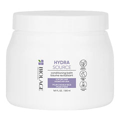 BIOLAGE HydraSource Conditioning Balm, Hydrating Coniditoner For Medium To Coarse Dry Hair, Hydrates, Nourishes & Detangles Dry Hair, Sulfate-Free Conditioner, 500 millilitres