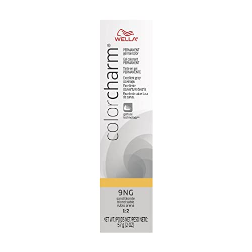 Wella ColorCharm Permanent Gel Hair Color, 9NG Sand Blonde