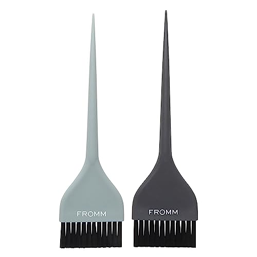 Fromm Color Studio 2-1/4" Firm Wide Color Brush 2-Pack for Hair Stylist with Blunt Tips for All Over Color, Highlights, and Root Touch Ups for Thick, Curly, and Coarse Hair