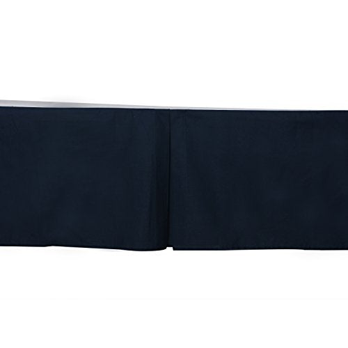 Bacati Solid Crib/Toddler Bed Skirt, Black, 13"