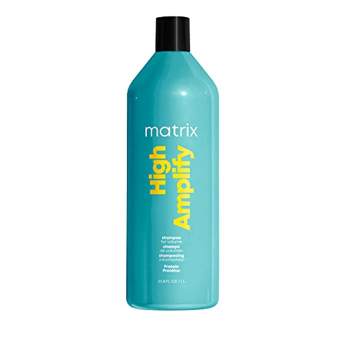 Matrix Volume Shampoo, High Amplify Shampoo with Infused Protein, For Fine, Instant Lift for Flat Hair, For Thicker Feeling Hair, Silicone Free, 1000ml (Packaging May Vary)