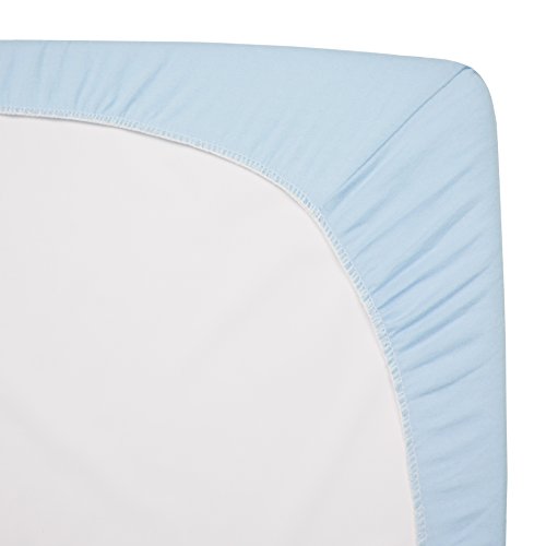 American Baby Company 100% Natural Cotton Value Jersey Knit Fitted Pack N Play Playard Sheet, Blue, Soft Breathable, for Boys and Girls