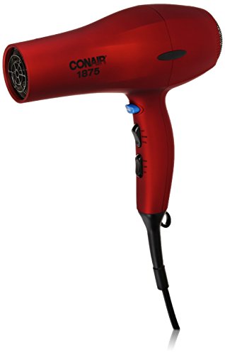 Conair 1875 Watt Velvet Touch Hair Dryer; Red