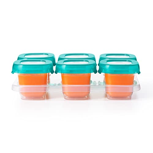 OXO Tot Baby Blocks Food Storage Containers, Teal, 2 Ounce