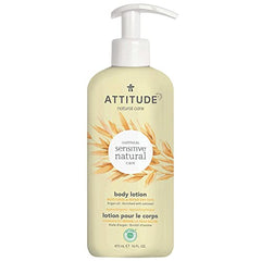 ATTITUDE Moisturizing Body Lotion for Sensitive Skin Enriched with Oat and Argan Oil, EWG Verified, Hypoallergenic, Vegan and Cruelty-free, 473 ml