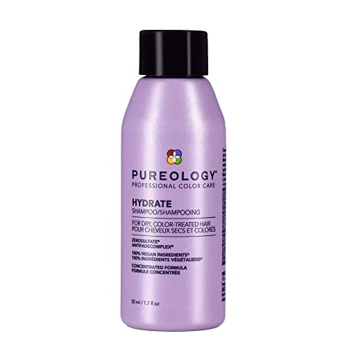 Pureology Hydrate Nourishing Shampoo | For Dry, Color Treated Hair | Sulfate-Free | Silicone-Free | Vegan, 50 ml (Pack of 1)