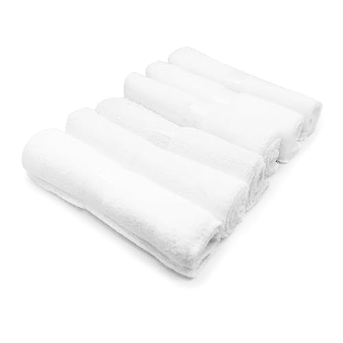 Kushies Baby Washcloths 6-Pack - White Washcloths for Face & Body - Ultra Soft Baby Washcloths/Towels - Newborn Baby Wash Cloth - Mini Baby Towel