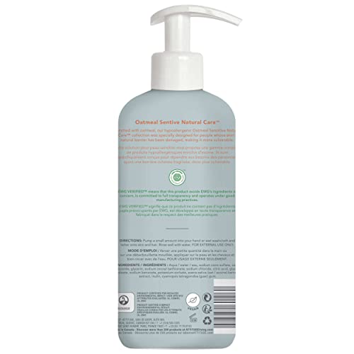 ATTITUDE Shampoo and Body Wash for Baby with Sensitive Skin, EWG Verified, Hypoallergenic, Plant- and Mineral-Based Ingredients, Vegan and Cruelty-Free, Enriched with Oatmeal, Unscented, 473 ml