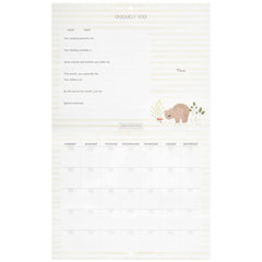 C.R. Gibson BA3-24546 Little One Woodland Gender Neutral Baby's First Year Keepsake Calendar, 11" W x 18" H Open, Multicolor