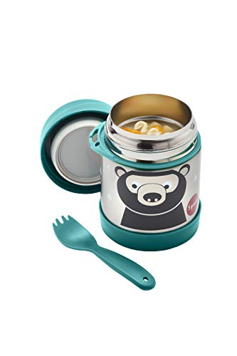 3 Sprouts Stainless Steel Food Jar and Spork for Kids - Bear