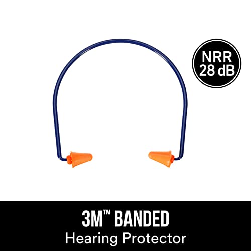 3M Band Style Hearing Protector/Earplugs, 1 Band (NRR 28 dB) Oranges