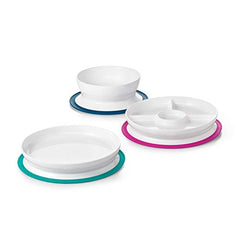 Oxo Tot Stick & Stay Divided Plate, Teal, Suction Divided Plate (61121200)