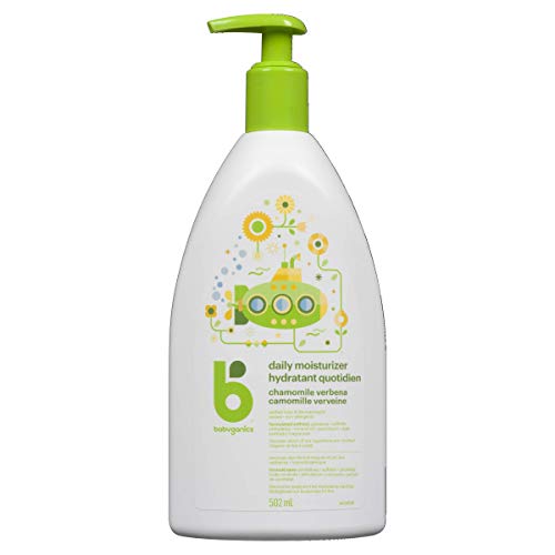 Babyganics Baby Body Lotion for Dry Skin, Daily Baby Lotion and Body Moisturizer, Formulated with Plant-Based Ingredients like Shea Butter and Cocoa Butter, Chamomile Verbena Scent, 502 ml Bottle