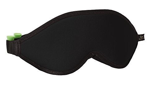 Bucky Blockout Eye Shade with Earplugs, Comfortable & Ultra Light Weight Eye Mask for Travel or Sleep - Black