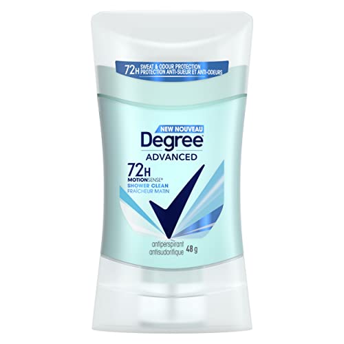 Degree Advanced Antiperspirant Stick Deodorant for 72H Sweat & Odour Protection Shower Clean with MotionSense® Technology 48 g