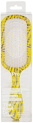 Conair The Knot Dr. Pro Printed Detangling Brush with Flexalite bristles For Women, Men All Hair Types-Lengths Wet To Dry (61709C), Yellow