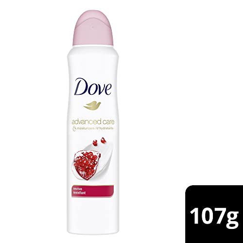 Dove Advanced Care Dry Spray Antiperspirant Deodorant for Women, Revive for 48 Hour Protection And Soft And Comfortable Underarms, 107g