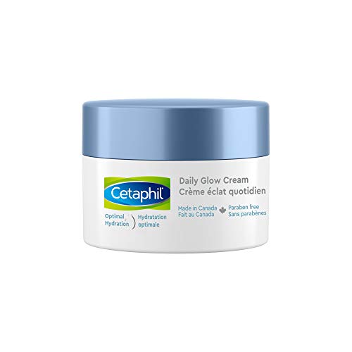 Cetaphil Optimal Hydration Daily Glow Cream for Sensitive, Dry and Dehydrated Skin – 48hr Hydration – with Hyaluronic Acid, Niacinamide, Vitamin E & Vitamin B5 – Dermatologist Recommended, 48g