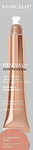 Marcelle Revival+ Skin Renewal Anti-Aging Smoothing Eye Contour Care, All Skin Types, 45+, Renewing, Redensifying & Smoothing, Cruelty-Free, Hypoallergenic, Paraben-Free, Fragrance-Free, 15 mL