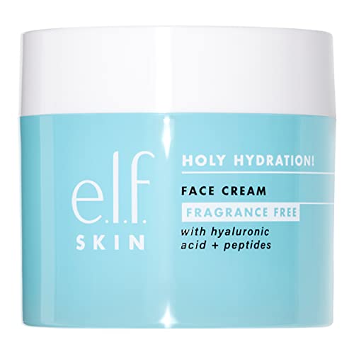 e.l.f. Holy Hydration! Face Cream - Fragrance Free, Moisturizes & Softens Skin, Quick-Absorbing & Ultra-Hydrating, 1.8 Oz (50g)