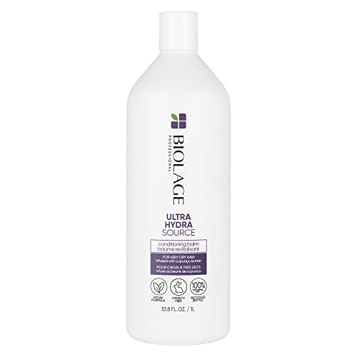 BIOLAGE Conditioner, Ultra HydraSource Conditioning Balm, Hydrating Conditioner for Very Dry Hair, Curly Hair Conditioner, Moisturizes and Softens Hair, Sulfate Free, Silicone Free, Paraben Free, Vegan