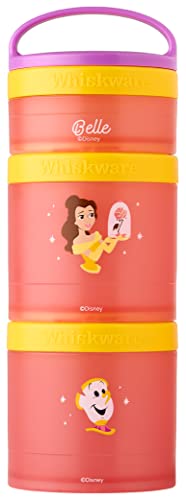 Whiskware Disney Princess Stackable Snack Pack, 1/3 Cup+1 Cup+1 Cup, Belle