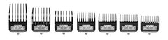 Andis 33640 BG-Series Premium Metal Clip Comb Set - Provides Sharp Cutting Blades with Long-Lasting Performance, Available in 7 Different Sizes – Black