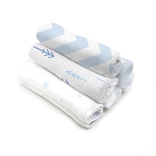 Kushies Baby Washcloths 6-Pack - White Washcloths for Face & Body - Ultra Soft Baby Washcloths/Towels - Newborn Baby Wash Cloth - Mini Baby Towel